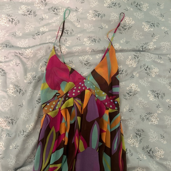 NWT Ideology Floral 70s dress women’s size 10 - Picture 3 of 8